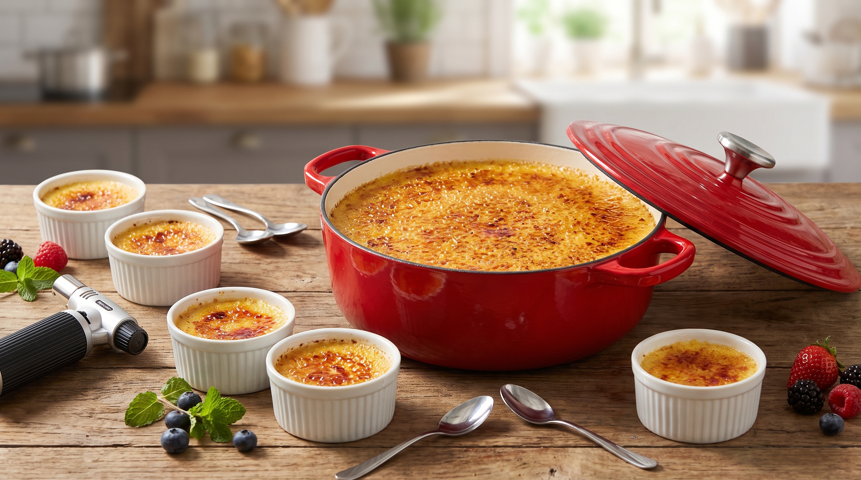 Creme Brûlée na Caçarola de Ferro Esmaltado: Receita Clássica