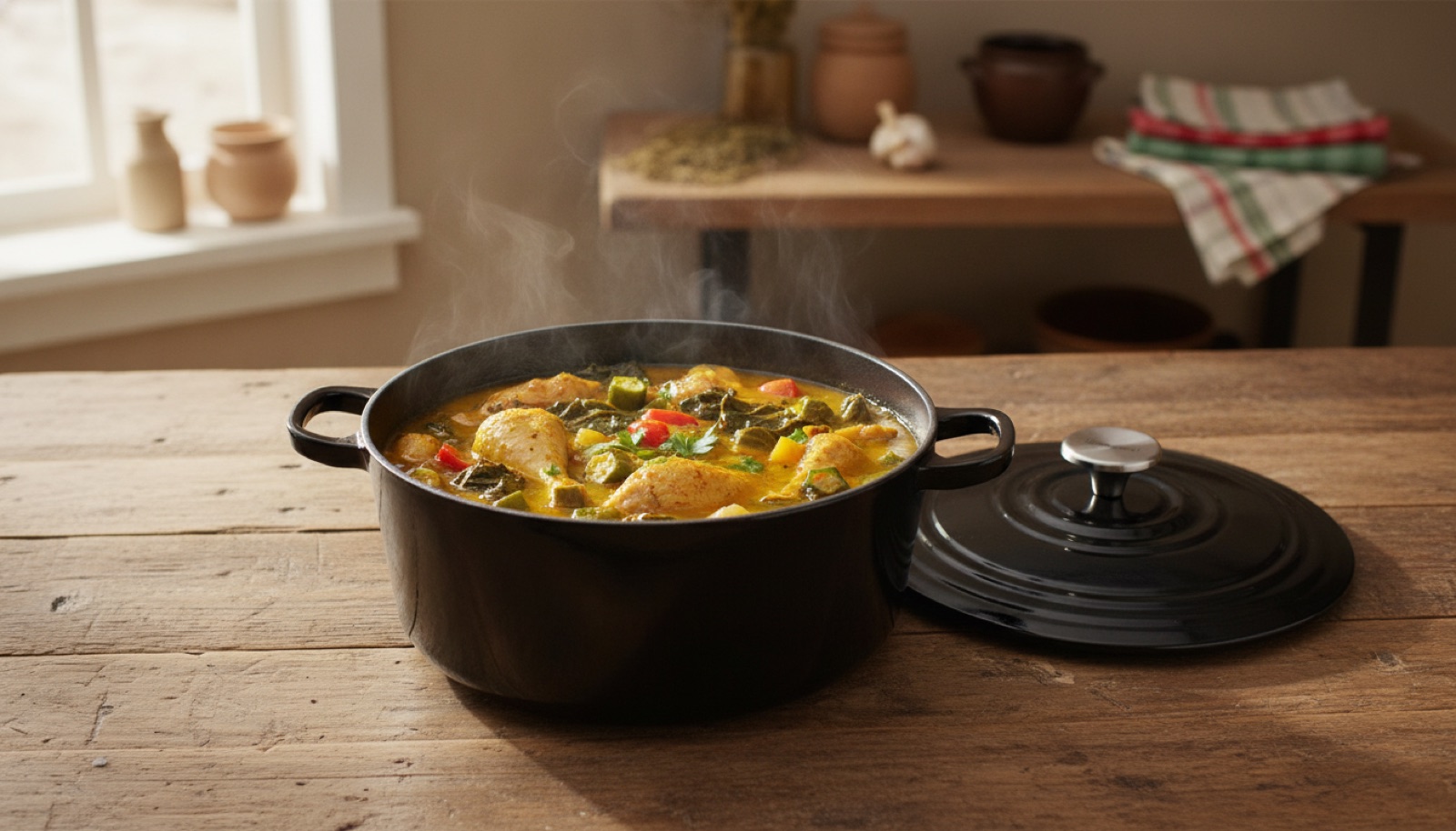 Frango Caipira Cozido na Caçarola de Ferro: Receita Tradicional
